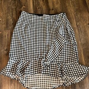 Sugarlips Black and White Asymmetrical Above The Knee Skirt